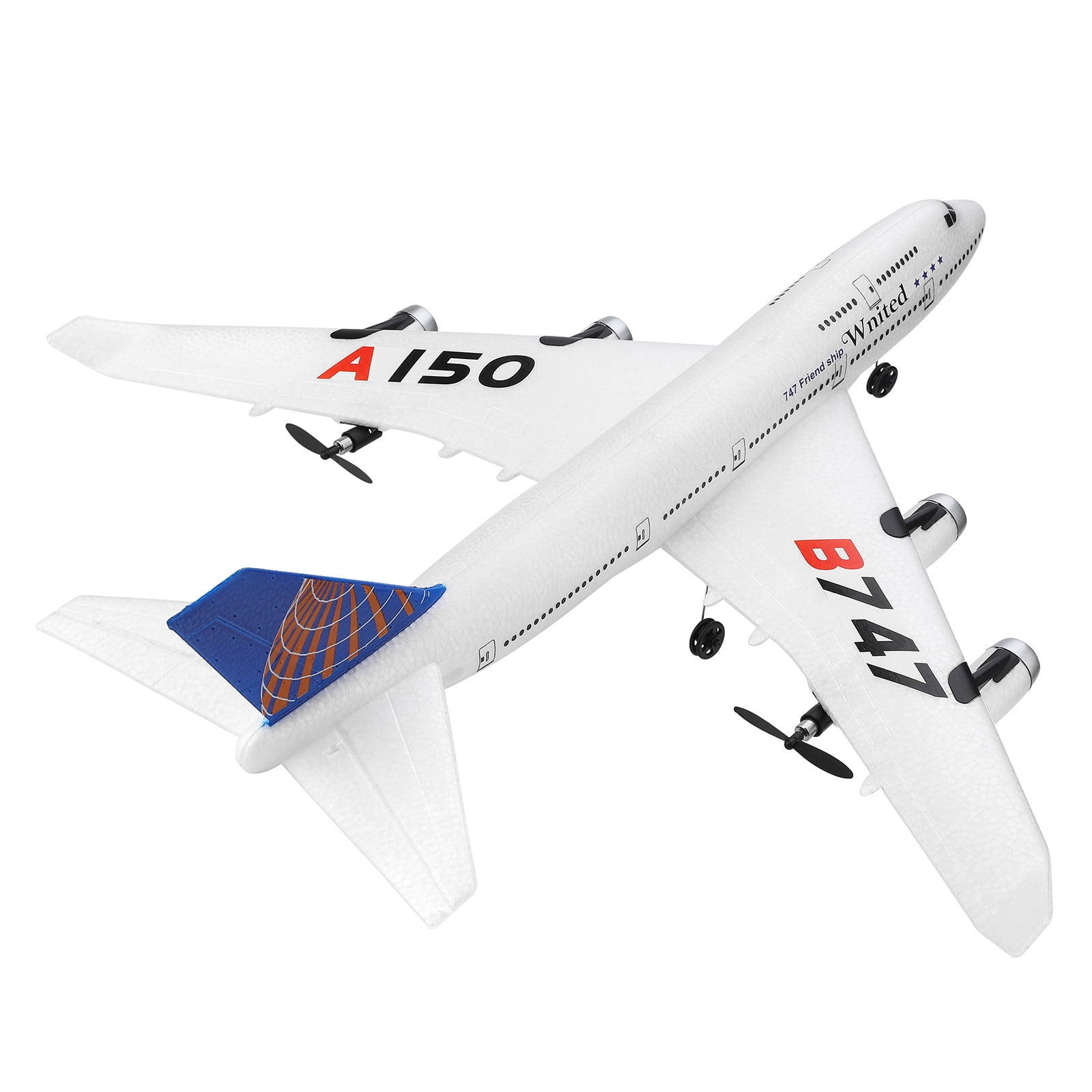 Avión RC 4CH 2.4GHz Con Giroscopio 6 Ejes, Luces LED, 2 Baterías – Para Adultos Y Principiantes