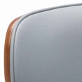 thumbnail image 5 of Modern Contemporary Swivel Walnut Bentwood Lift Adjustable Height Bar Stool with Curved Seat and Back (Gray), 5 of 13