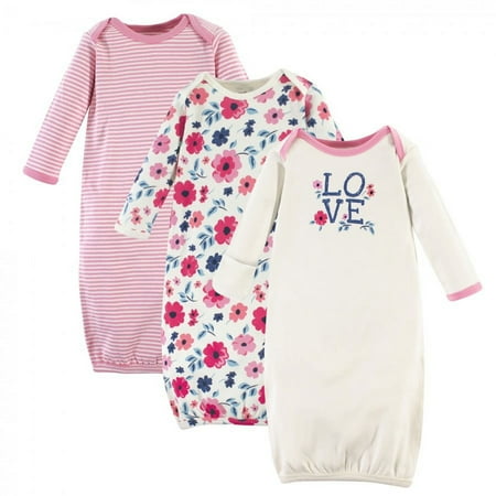 UPC: 0660168661033 | Touched by Nature Baby Girl Organic Cotton Gowns  Garden Floral  0-6 Months