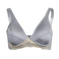 thumbnail image 2 of STARTIST Cotton Nursing Bra Wireless Maternity Breastfeeding Bra Gray L, 2 of 9