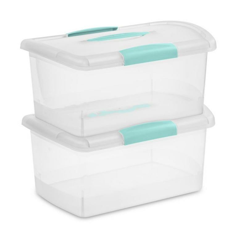 Sterilite Medium Nesting ShowOffs Clear Plastic Containers with