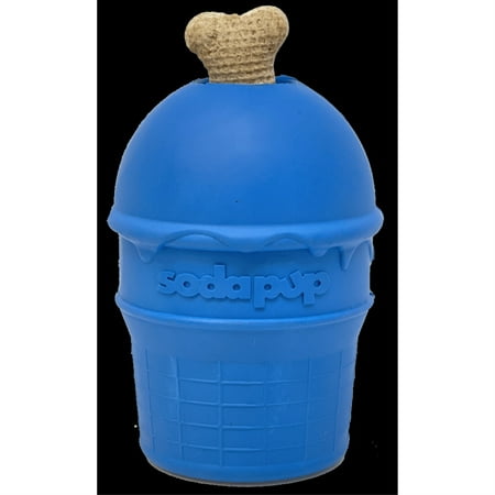 UPC: 0810216024789 | SP Ice Cream Cone Durable Rubber Chew Toy and Treat Dispenser Blue Medium