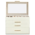 thumbnail image 2 of Ktaxon Jewelry Box with Mirror, 3 Drawers Jewelry Storage Case Accessory Organizer, Gift, White, 2 of 11