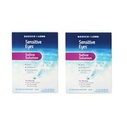 Sensitive Eyes Saline Solution from Bausch & Lomb, for Soft Contact & Gas Permeable Lenses, Saline Solution with Potassium, 2 x 12 Fl Oz (710 mL), - 2 Pack