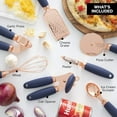 thumbnail image 2 of (White) - COOK With colour 7 Pc Kitchen Gadget Set Copper Coated Stainless Steel Utensils with Soft Touch Nylon White Handles, 2 of 7