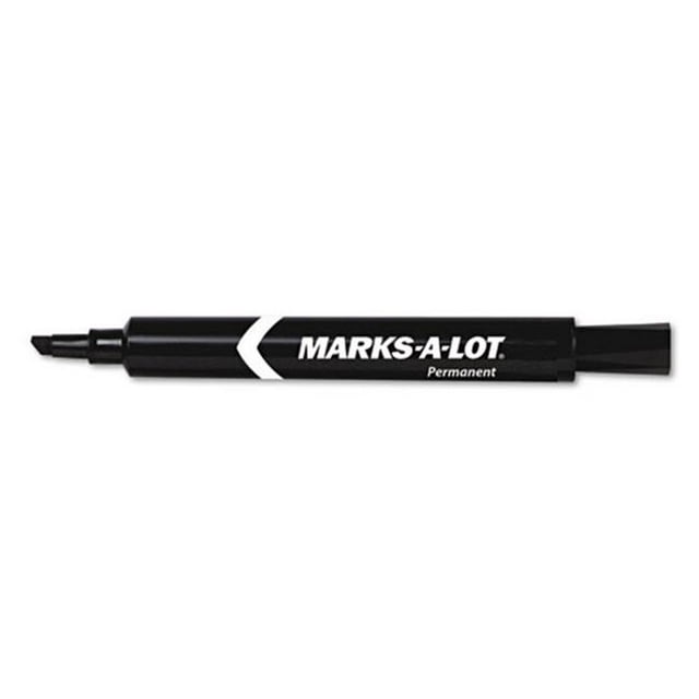 Avery-Dennison 08888 Large Desk Style Permanent Marker & Chisel Tip, Black