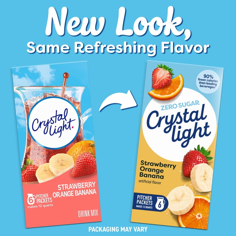 2 pack) Crystal Light Drink Mix, 6 Pitcher Packets, for Flavorful