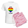 thumbnail image 6 of CafePress - Love Is Love Pajamas - Women's Short Sleeve Print T-Shirt and Pants Light Cotton Pajama Set, 6 of 7