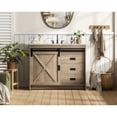 thumbnail image 2 of Elegant Kitchen and Bath Austin 42 inch Single Bathroom Vanity in Natural Oak, 2 of 10