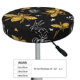 thumbnail image 4 of Lsque Hohey Bee Golden Embroidery Round Bar chair cushion covers Velvet Fabric Premium Comfort Protects from Scratches and Stains for 14-17 Inch Chair- 12 inch, 4 of 7