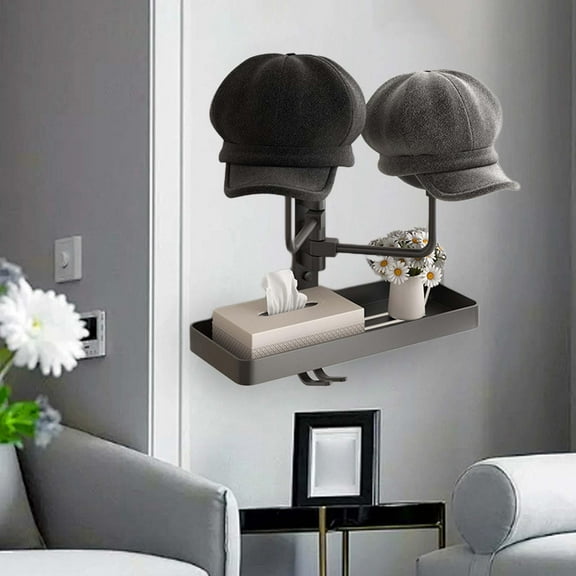 BAOSITY Holder ,Wall Mount ,Motorbike Rack ,Aluminum with Hook Storage Rack, Hanger Accessories for Volleyball Double ball