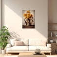 thumbnail image 4 of ZHONGYUTONG Farmhouse Canvas Rustic Sunflowers Wall Art Country Flowers Picture Vintage Floral Vase Painting for Bathroom Decor Framed (28.00" x 42.00"), 4 of 5