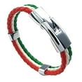 thumbnail image 2 of Joyería multicolor de la pulsera hecha de los aficionados al fútbol del cuero de la PU Italia, 2 of 7