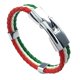 thumbnail image 2 of Brazalete de cuero Zulema trenzado triple Italia 2018 Aficionados al fútbol, 2 of 7