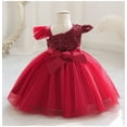 thumbnail image 2 of Toddler Girls Pageant Party Sequin Dress Ruffle Wedding Ball Gown, 2 of 7