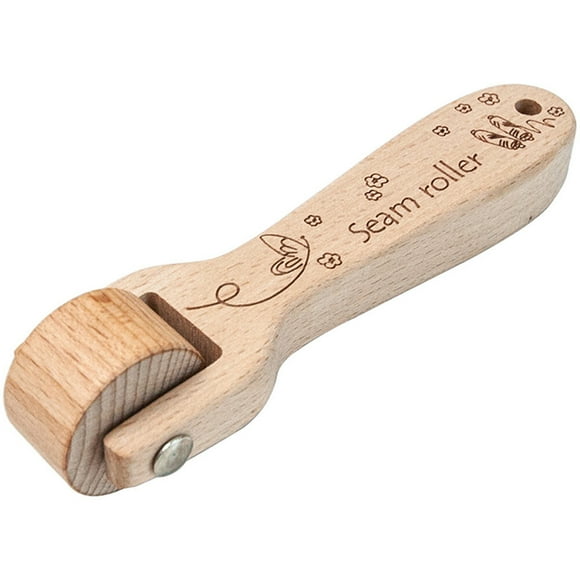 Cloth Pressing Roller Wood Roller Sewing Seam Roller Wallpaper Roller Quilting Wheel Tool