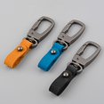 thumbnail image 3 of Ziurtnc Keychain High Strength Stainless No Deformation Electroplated Anti-lost Faux Leather Buckle Anti-break Car Key Ring Bag Pendant, 3 of 8