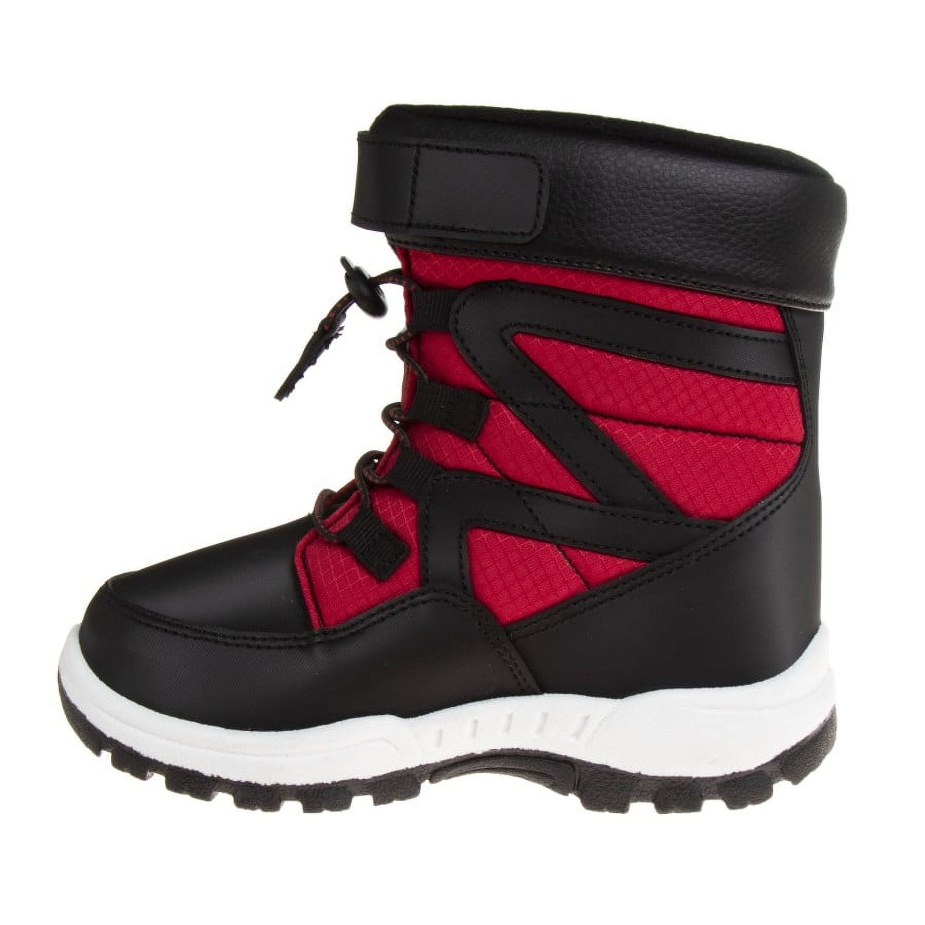 Red and black snow boots shop