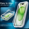 thumbnail image 7 of JETech 5 in 1 Case for iPhone 15 Plus 6.7-Inch with 2-Pack Each Tempered Glass Screen Protector and Camera Lens Protector, Non-Yellowing Shockproof Bumper Phone Cover (Green), 7 of 7