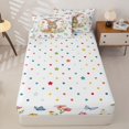 thumbnail image 4 of Homewish Happy Easter Eggs Kids Zipper Twin Comforter Sets with Fitted Sheet and 2 Pillowcases,Cute Rabbit Colorful Butterflies Kawaii Flowers Zipper Bedding Set,Reversible,4-Piece, 4 of 7