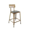 thumbnail image 1 of Heavenly Collection Tabouret de Comptoir en Laiton Coussin Noir, 1 of 2