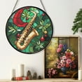thumbnail image 5 of 89Bloom Saxophone Window Hanging Stained Glass, Saxophone Book Suncatchers for Windows Stained Glass, Dog Stained Glass Suncatcher, 5 of 7