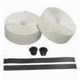 thumbnail image 1 of Splihome 2Pcs Colored Leather Perforated Bike Handlebar Tape Non-Slip Dead Fly Wrap Tape White, 1 of 6