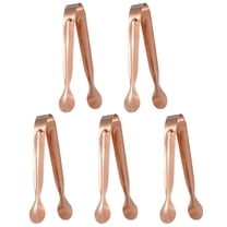 5pcs Serving Tongs, 4.3 Inch Stainless Steel Kitchen Tongs Cooking Utensils Rose Gold
