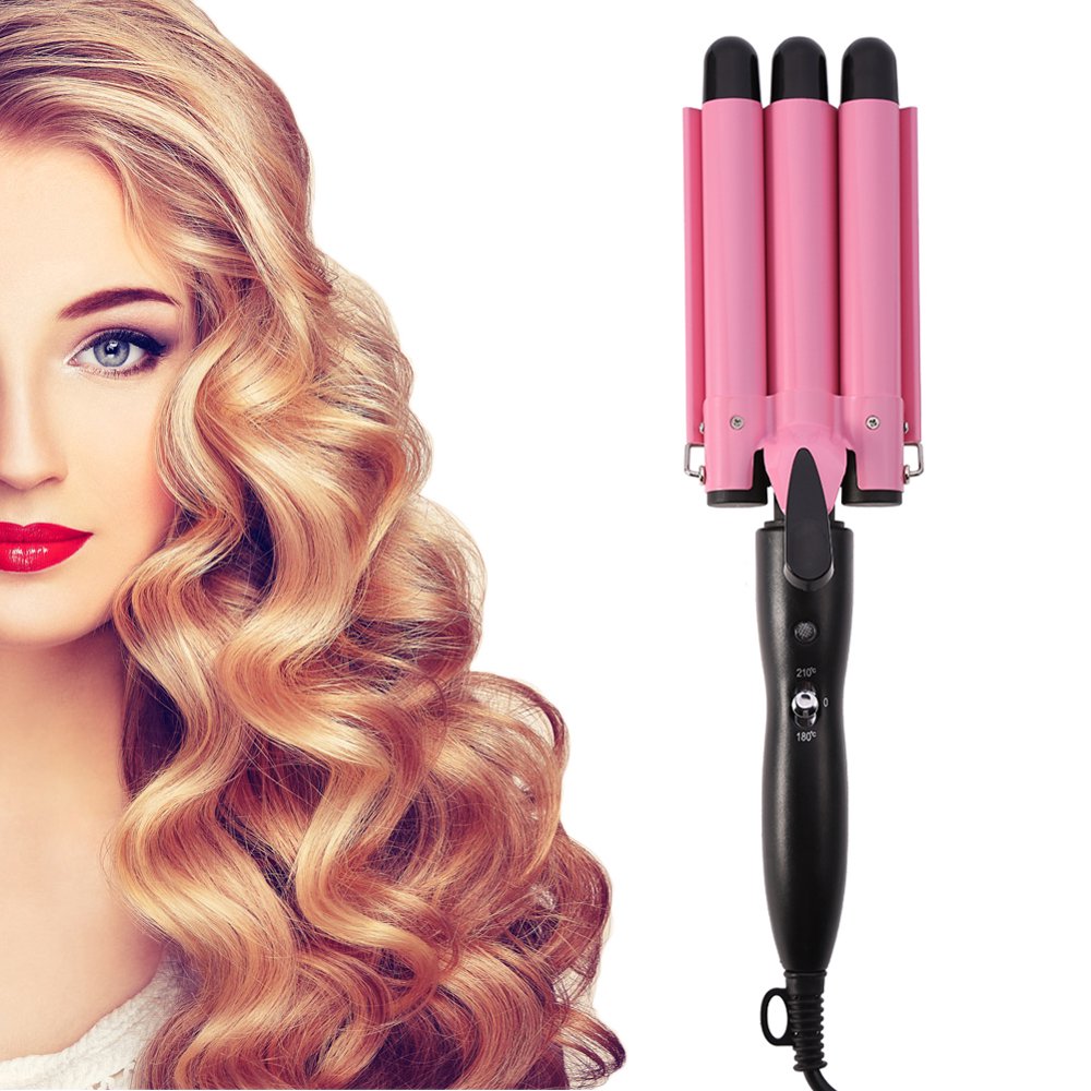 LYUMO Fashionable Triple Pipe Hair Curler Egg Roll Head Hair Styling