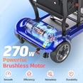 thumbnail image 5 of EAGLOG Light Weight 4 Wheels Mobility Scooter for Seniors, Electric Folding Wheelchair Device for Travel, 12.4 Miles Range, Blue, 5 of 14