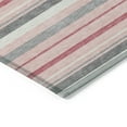 thumbnail image 5 of 8' X 10' Pink And Gray Striped Washable Indoor Outdoor Area Rug, 5 of 5