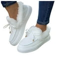 thumbnail image 5 of YLYL Womens Winter Flat Boots Warm Durable Fur Lined Fuzzy Thick Plush Casual Loafers Ankle Snow Boots, 5 of 6
