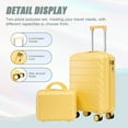 thumbnail image 3 of 14"/20" 2 pcs/set in ABS Spinner Wheel Luggage, with Combination Lock,14" Cosmetic Case, 3 of 11