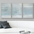 thumbnail image 3 of wall26 Framed Canvas Print Wall Art Set Minimal Pastel Blue Paint Stroke Landscape Abstract Shapes Illustration Modern Art Decorative Multicolor for Living Room, Bedroom, Office - 16"x24"x3, 3 of 5
