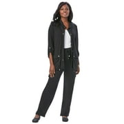 Jessica London Women's Plus Size 2-Piece Stretch Knit Cargo Set