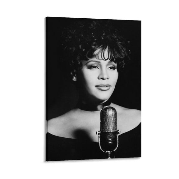 Whitney Houston Actor Poster (4) Painting On Canvas Wall Art Poster Scroll Picture Print Living Room Walls Decor Home Posters 12x18inch(30x45cm)