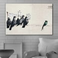 thumbnail image 2 of wall26 Canvas Print Wall Art Banksy England United Kingdom Political Pigeons Graffiti &amp; Street Art Cities Photography Modern Art Boho Edgy for Living Room, Bedroom, Office - 24"x36", 2 of 5