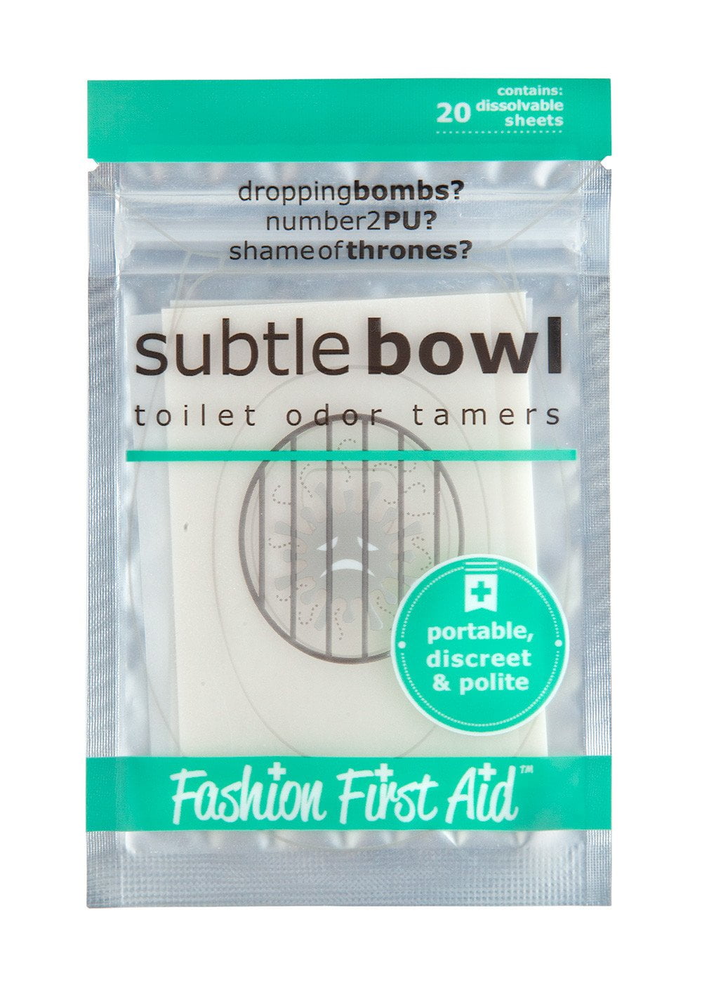 Subtle Bowl: toilet odor tamers stop poop smell, 20 pcs
