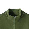 thumbnail image 4 of Unisex Kids Solid Color Fleece Coat, Long Sleeve Casual Outerwear With Side Pockets Loose Fashion Daily Jacket for Boys Girls All Season Wear Army Green 3-4 Years, 4 of 5
