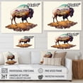 thumbnail image 4 of Designart Double Exposure Of A Buffalo With Nevada Landscape III Canvas Wall Art, 4 of 5