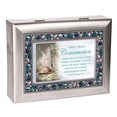 thumbnail image 3 of First Holy Communion Brushed Silver Finish Jeweled Lid Jewelry Music Box Plays Tune Ave Maria, 3 of 3