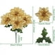 thumbnail image 2 of Ramo de flor de pascua de Navidad: decoración del hogar, decoración festiva, flores artificiales DIY, dorado, 2 of 5