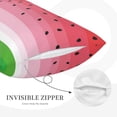 thumbnail image 3 of Zufioo Watermelon Print Double-sided Plush Pillow Cover,Decorative Pillow Protector without Pillow Core, Suitable for Sofa, Bedroom, Car-14"x20", 3 of 6