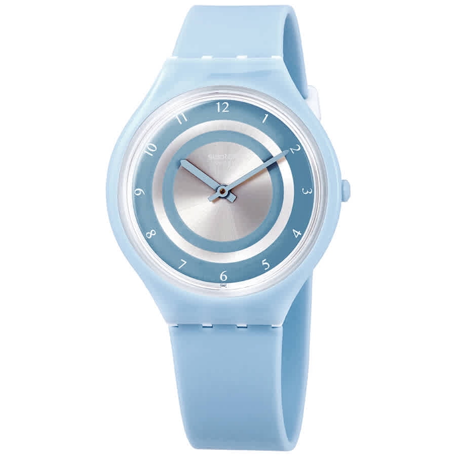Swatch Skinciel Quartz Silver and Light Blue Dial Ladies Watch SVOS100 ...