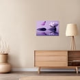 thumbnail image 2 of ZHONGYUTONG Zen Wall Art Canvas Lotus Flower and Purple Butterfly Pictures Spa Stones Painting Meditation Spiritual Bathroom Wall Decor Framed (24.00" x 36.00"), 2 of 5