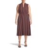 Women's Dress Plus Printed Split Neck Sheath 3X
