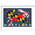 thumbnail image 2 of Art.com Maryland - Crab Flag Art Print by Lantern Press, White Frame Wall Art, 23" x 17", 2 of 5