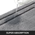 thumbnail image 3 of Alfombra de baño HOMEIDEAS, 2 piezas, supersuave, absorbente, antideslizante, gris, 3 of 8