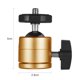 thumbnail image 2 of Cabeza de Bola Mini cabeza de bola giratoria de 360 grados de aleación de aluminio con montaje de cabeza de bola con tornillo de 1/4 pulgadas para trípode de videocámara Romacci Cabeza de bola, 2 of 7