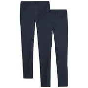 Beverly Hills Polo Club Girls' School Uniform Pants - 2 Pack Stretch Khaki Jegging Leggings (4-16)